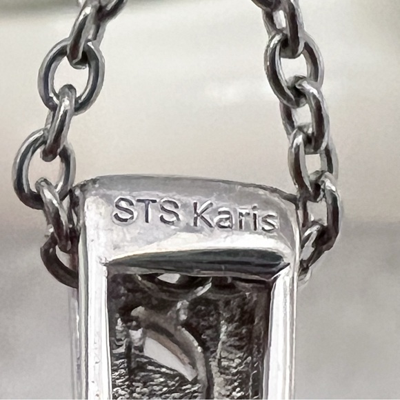 VALUE BUY African Malachite White Zircon Silver Pendant 20” Necklace - Picture 9 of 12